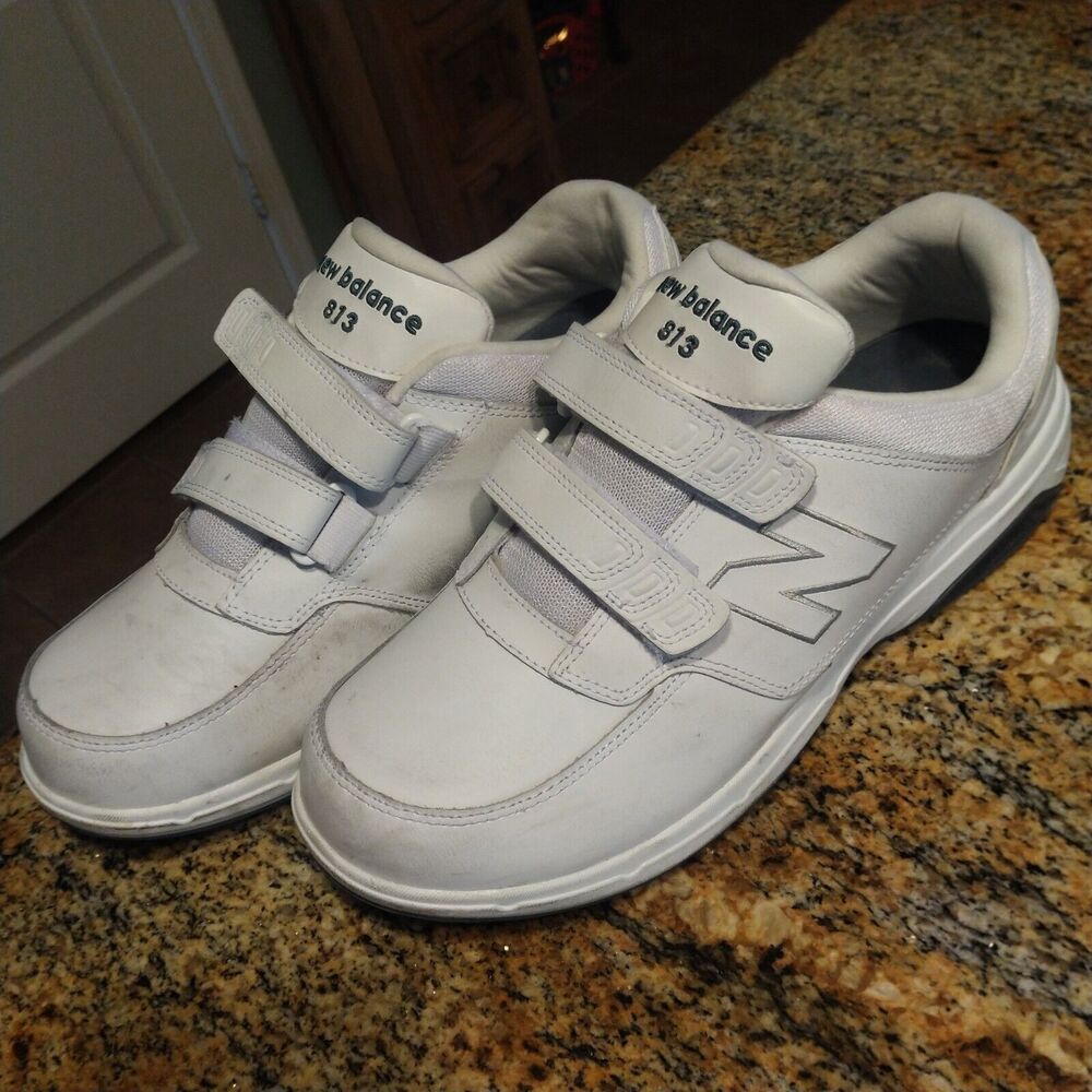 New Balance 813 White Men's Casual Hook and Loop Strap Sneakers MW813HWT Size 9